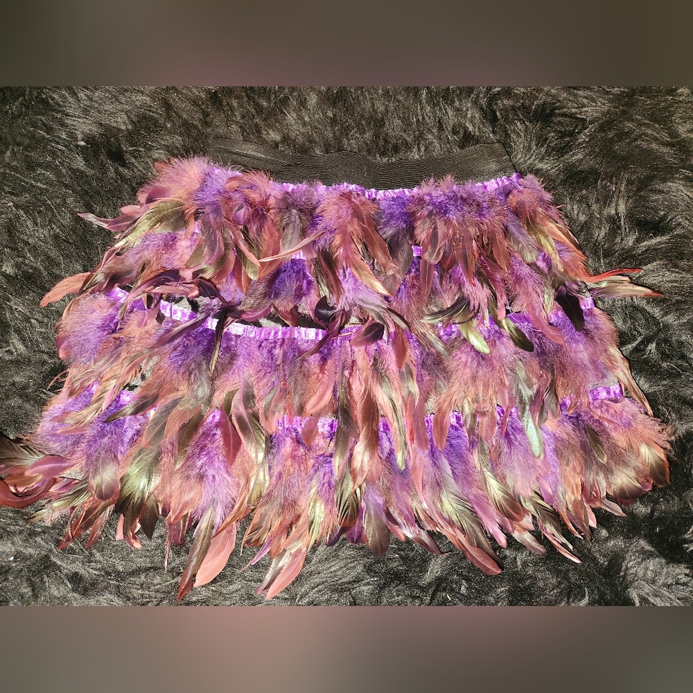 Purple feather skirt